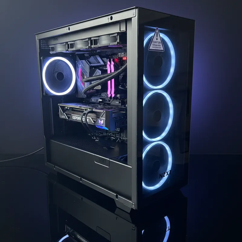 Build gaming RGB cyan